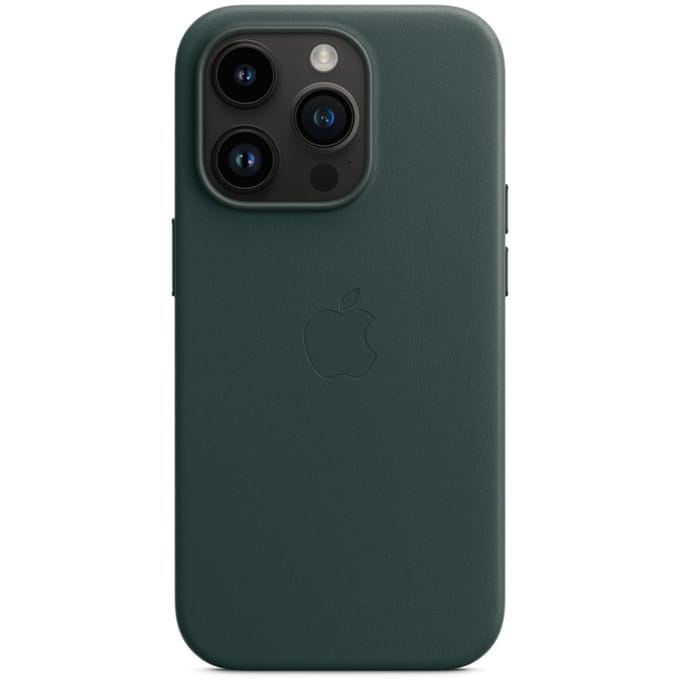 Leather Backcover MagSafe voor de Apple iPhone 14 Pro - Forest Green