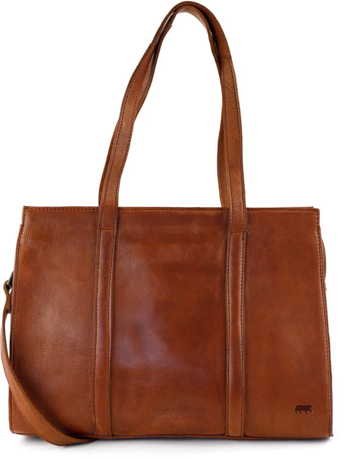 Bear Design Leonie Leren Handtas - Schoudertas - Shopper - Cognac