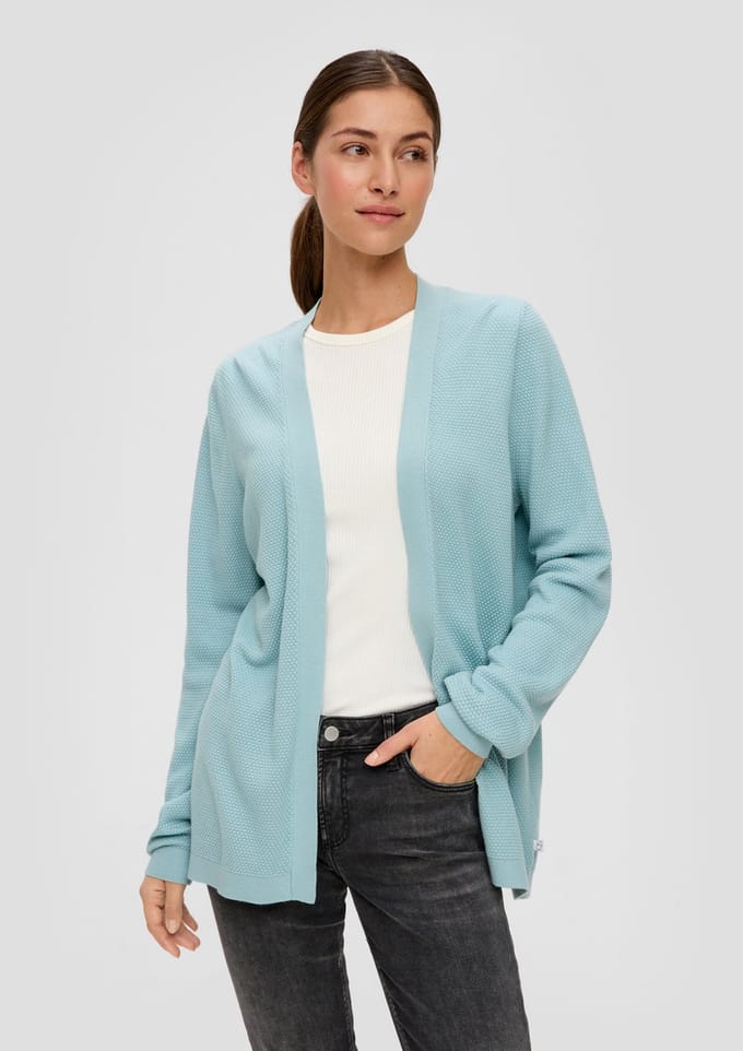 Q/S designed by - Cardigan - Maat S - Vrouwen - 6103 BLUE GREEN -