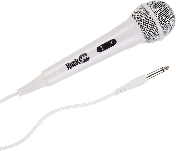 Karaoke Microfoon - Dynamische Microfoon - Zingen en Optreden - Unidirectioneel Geluid - 3 Meter Kabel - Wit