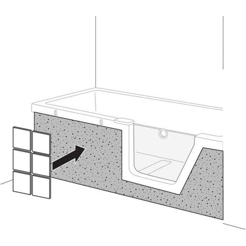 DUSCHOLUX Step-in Pure frieze carrier front entry right 699.300095