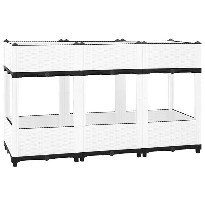 vidaXL - Plantenbak - verhoogd - 120x40x71 - cm - polypropeen