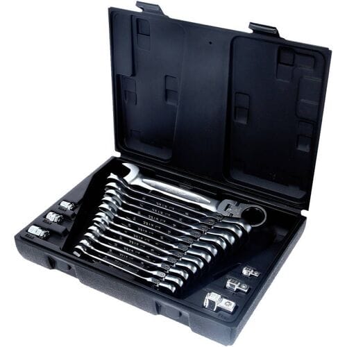 KS Tools 503.4868 Ring-steeksleutelset 18-delig Sleutelbreedte (metrisch) 19 mm