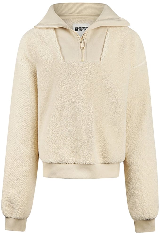 No Way Monday meisjes sweater beige teddy