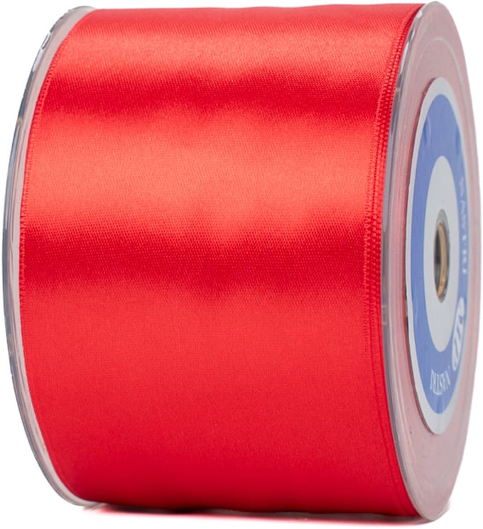 nastri Breed rood openingslint - 7 cm x 25 meter - Satijn voor openingen