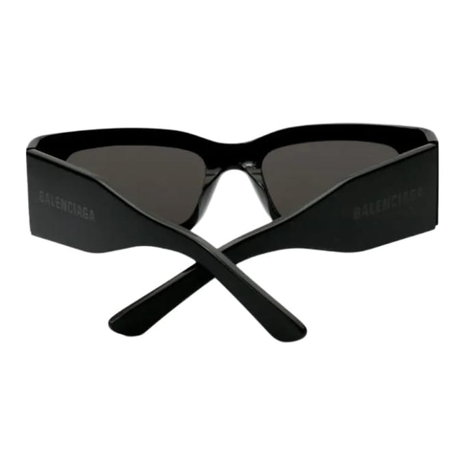 Balenciaga Logo Onregelmatige Vorm Zonnebril Unisex Zonnebril Zwart BB0328S001 Basic Packaging-Eyeglass Case black
