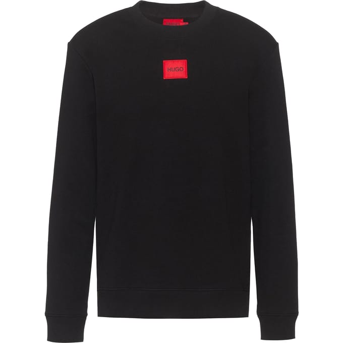 Hugo Heren Diragol Sweatshirt met ronde hals (Zwart)