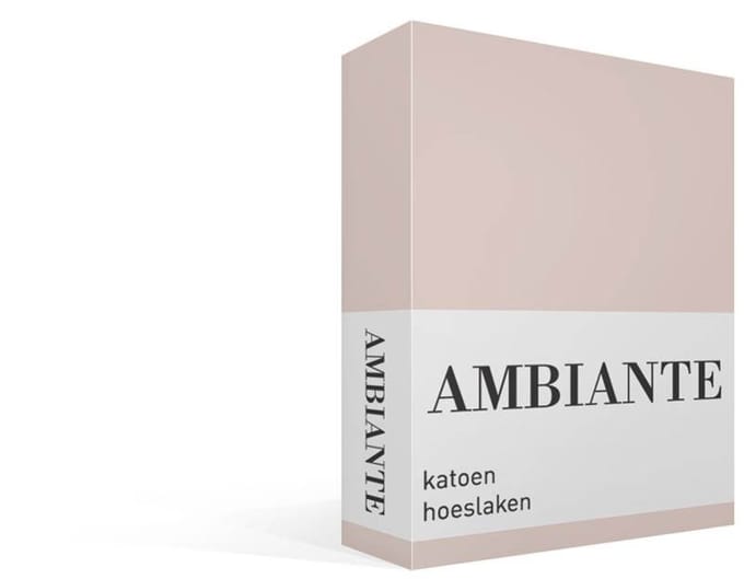 Ambiante Cotton Uni hoeslaken - Extra breed - Light Pink