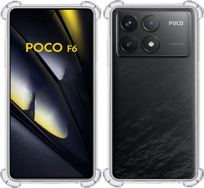 Hoesje geschikt voor POCO F6 Pro – Extreme Shock Case – Case Transparant
