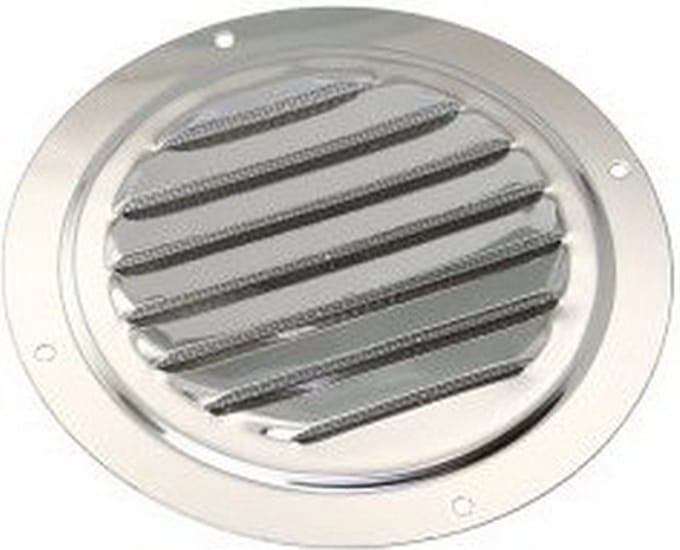 Ronde RVS ventilatieroosters met hor - 63mm