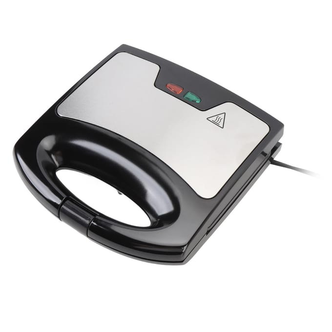Machine à gaufrier électrique 800W Plaque antiadhésive Compacte Peu encombrante Petit gril électrique Idéal L(for 6.5-9kg) gray