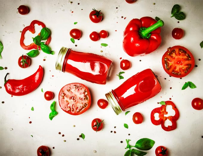 TMK ArtDeko Serie - Snijplank - Paprika Design - 52x40 cm - Glas