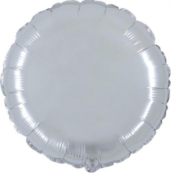 Folieballon Rond 18 Zilver