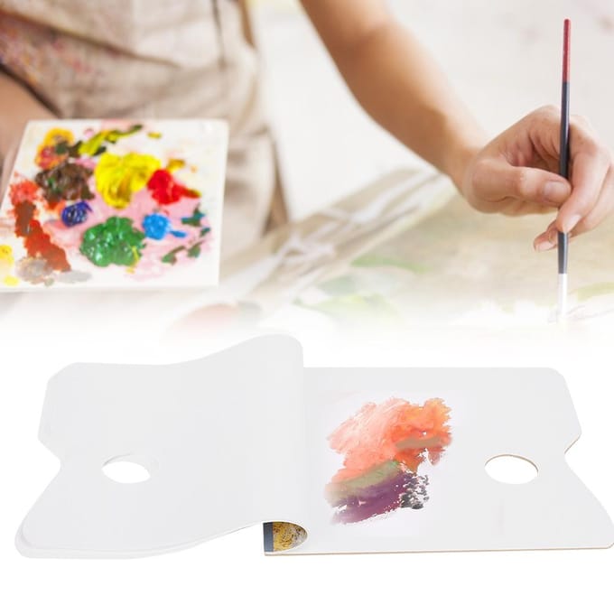 25 Vellen Wegwerp Palet Professioneel Gouache Olieverf Palet Pad Wit Papier white