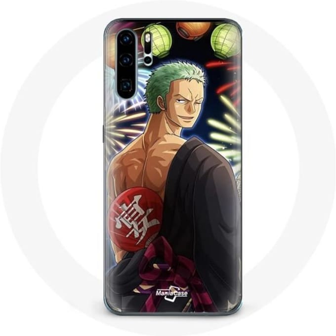 Coque - Maniacase - Huawei P30 - One Piece Joyeux Noël - Souple - Noir noir