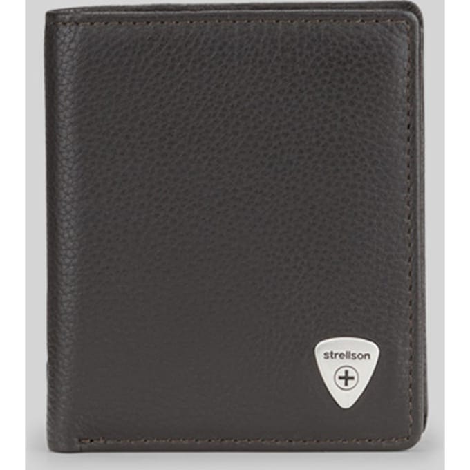 strellson Leren portemonnee Harrison Reno Billfold Q6 Wallet Dark Brown donkerbruin