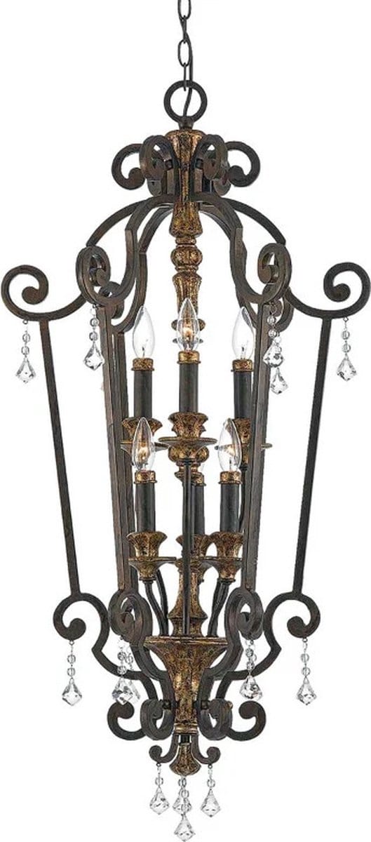 Moderne Kroonluchter - Steady Lighting - Metaal - Modern - E14 - L: 52.1cm - Voor Binnen - Woonkamer - Eetkamer - Blauw