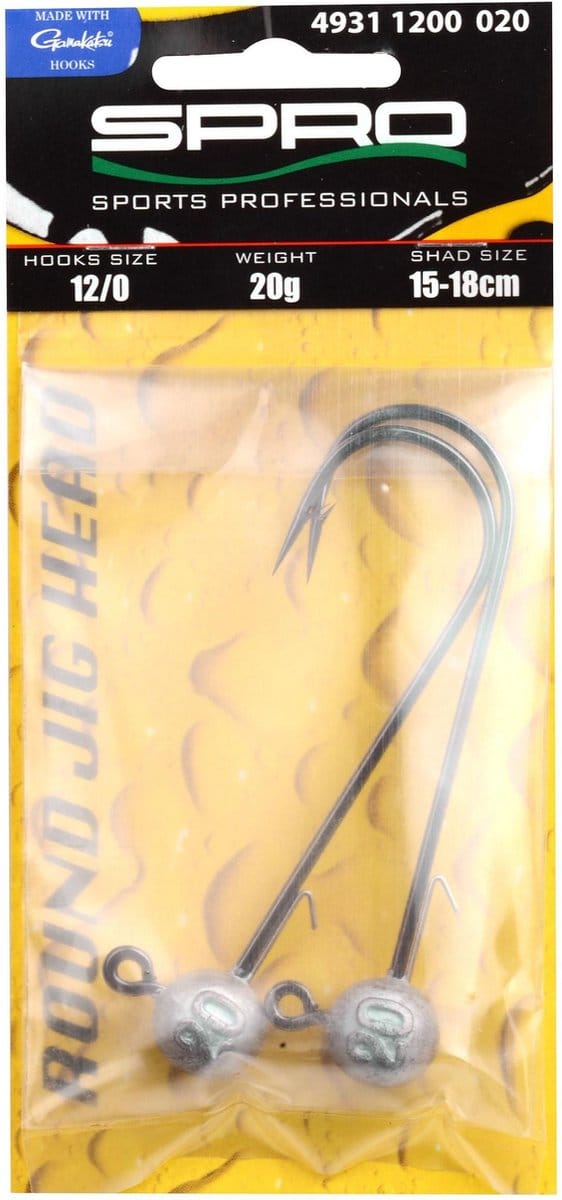 Spro Round Jig Head - Jig 90 HD Haak 10/0 - Maat : 20g