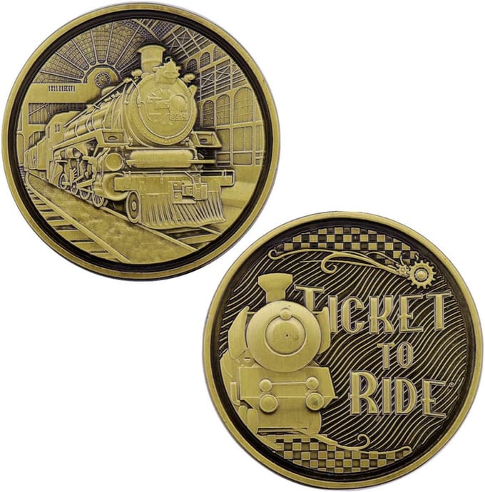 Ticket to Ride Verzamelmunt Beperkte Editie Trein