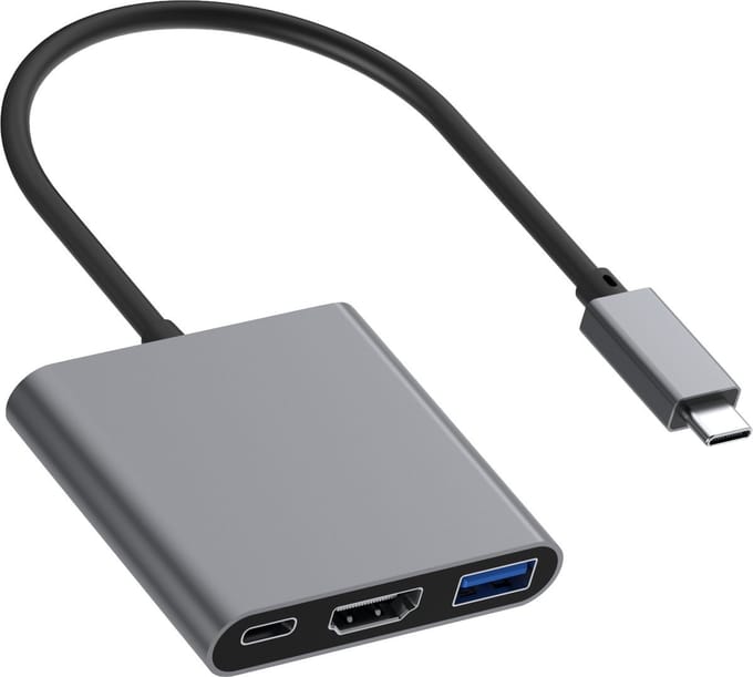 longziming - USB C naar HDMI Adapter - 3 in 1 - 4K HDMI - USB 3.0 - USB-C Opladen - Multiport Adapter
