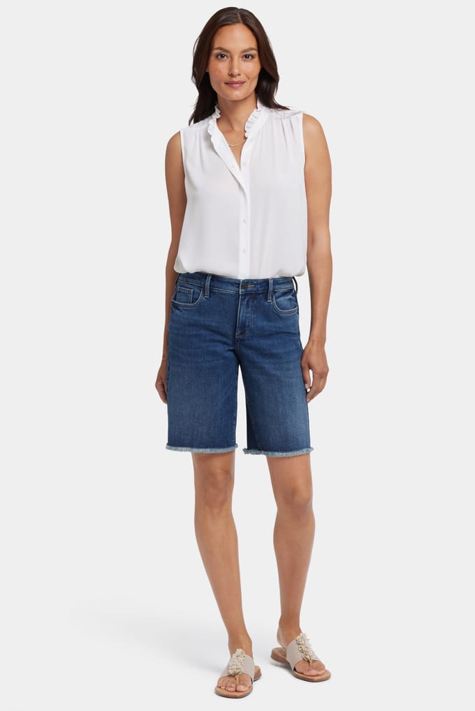 Lilly Denim Shorts Met Rafelige Zooms