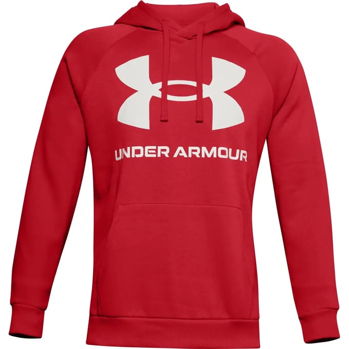 Under Armour Rival Fleece Big Logo HD Hoodie Heren Rood - Maat S