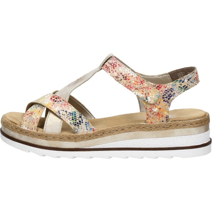 Rieker Sandalen Plat Sandalen Plat - beige - Maat 42