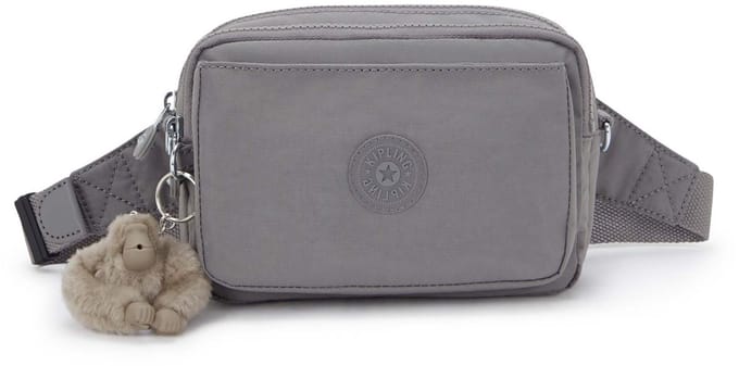 kipling schoudertas gordeltas Basic Abanu Multi Convertible Crossbody Inviting Grey grijs