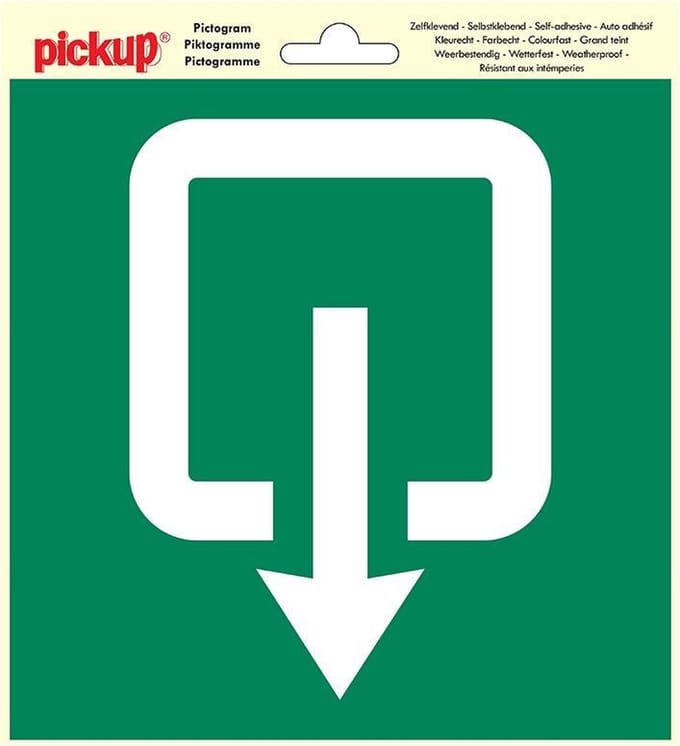 Pickup Pictogram 20x20 cm - Normale uitgang