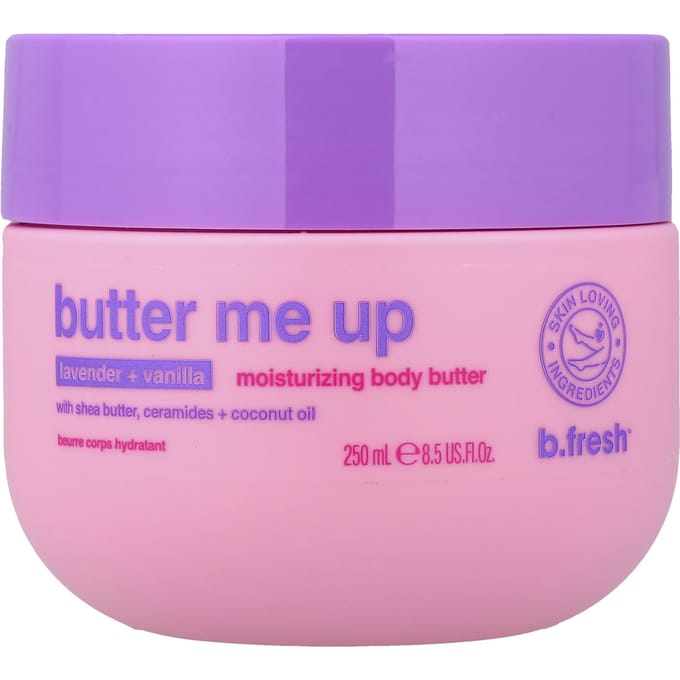 b.fresh, Butter Me Up, Hydraterende Body Butter, Lavendel + Vanille, 250ml (8,5 fl oz) white