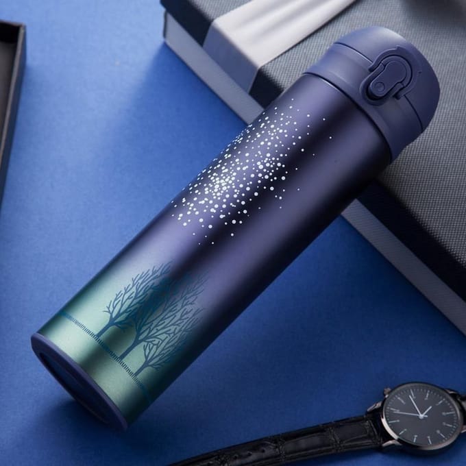 TDR - Thermosfles - RVS - grote capaciteit - 500 ml - Sterrenhemel