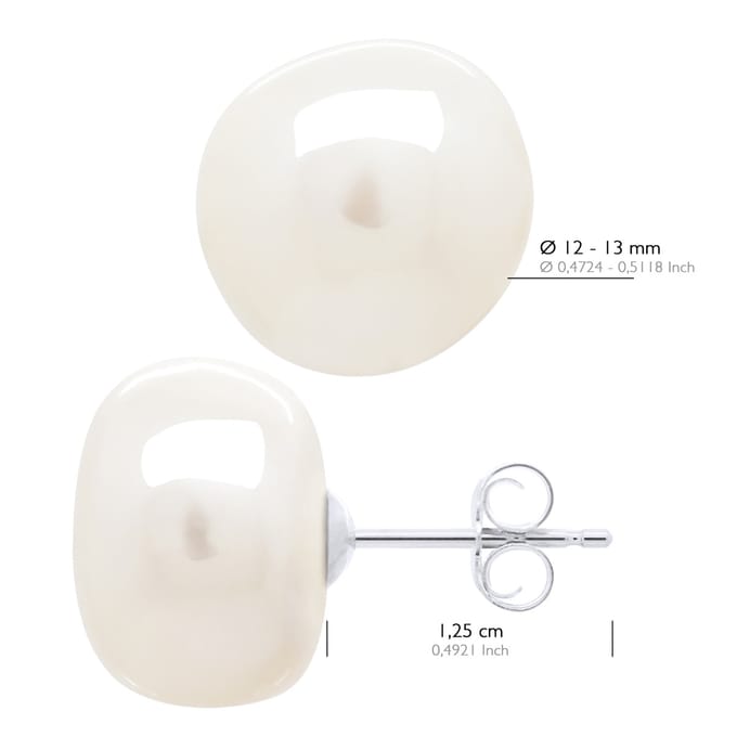 Oorbellen Wit Goud - Echte Cultuurzoetwaterparels Barok 12-13 mm