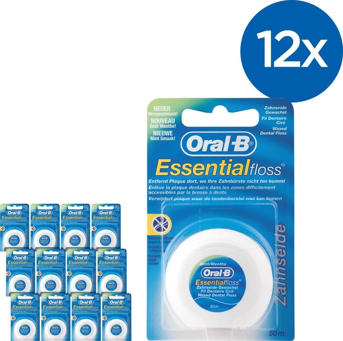 Oral-B Essential Floss Mint - 12 Stuks - Voordeelverpakking