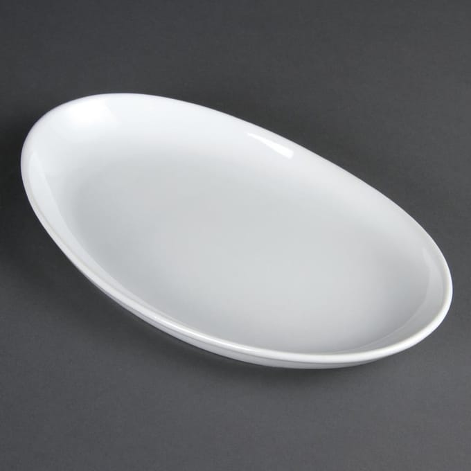 Olympia Whiteware Diepe Ovale Borden 304mm (4 Stuks)
