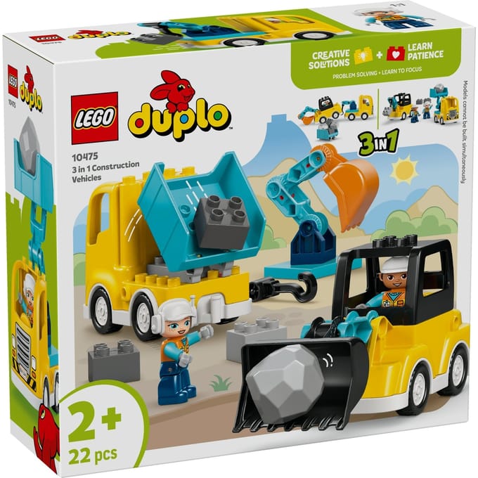 LEGO Duplo Town 10475 - 3-in-1 Bouwvoertuigen - Creatief Speelgoed