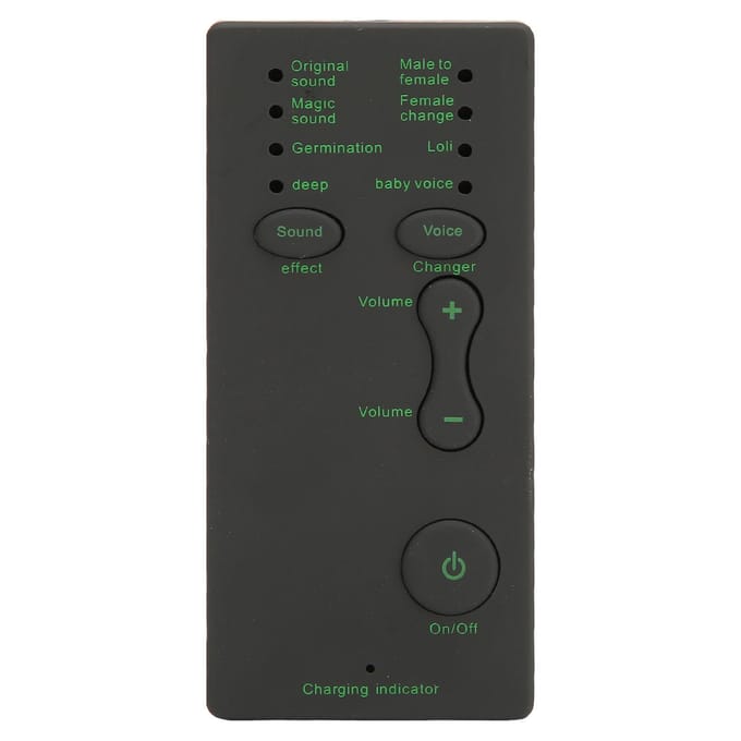 Telefoonstemwisselaar Draagbare Mini 7 Geluidseffecten Handheld Stemwisselaar voor Spelletjes Livestreaming black