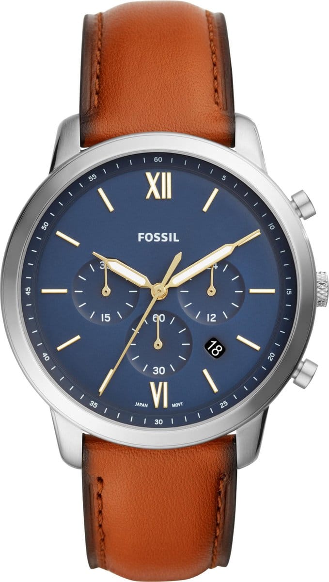 Fossil Neutra Chrono FS5453 Herenhorloge 44 mm - Zilverkleurig