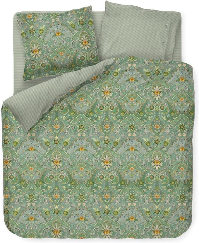 Pip Studio Saluti Piccoli dekbedovertrek - Lits-Jumeaux XL - 260x200/220 - Groen