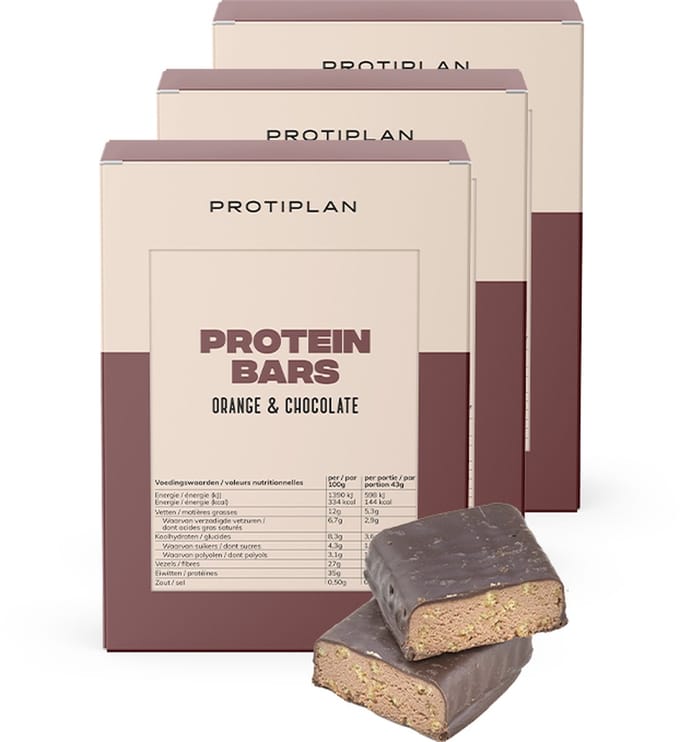 Protiplan - Protein Bars Orange & Chocolate - 21 repen - 21 x 43 g - Eiwitrepen - Low carb