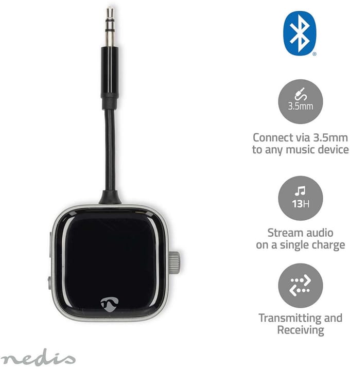 Nedis Bluetooth Transmitter & Receiver - Bluetooth Zender - Bluetooth Ontvanger - AUX