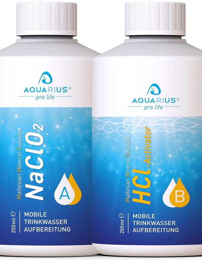 AQUARIUS pro life – MMS CLASSIC – chloordioxide activator set – 2×250 ml