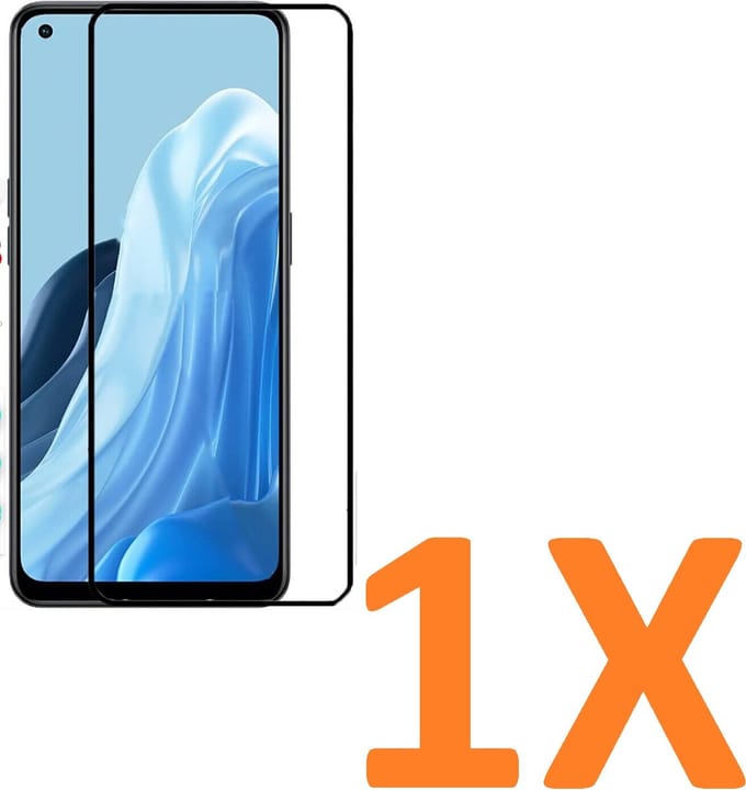 Volledige dekking Screenprotector Glas - Tempered Glass Screen Protector Geschikt voor: Oppo Reno 8 lite -  - 1x