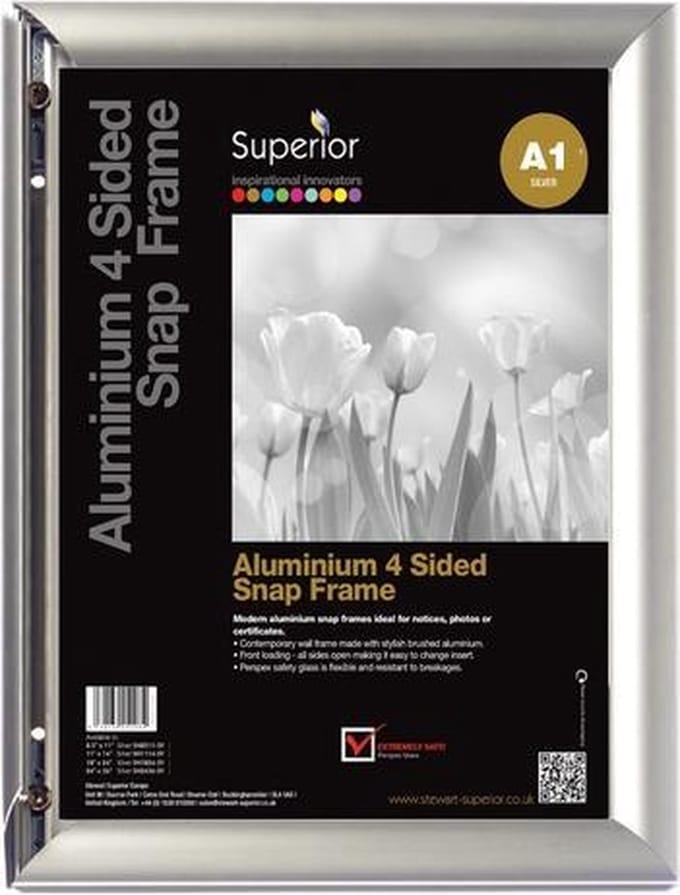 Seco kliklijst - A1 - zilver - aluminium - 25mm frame