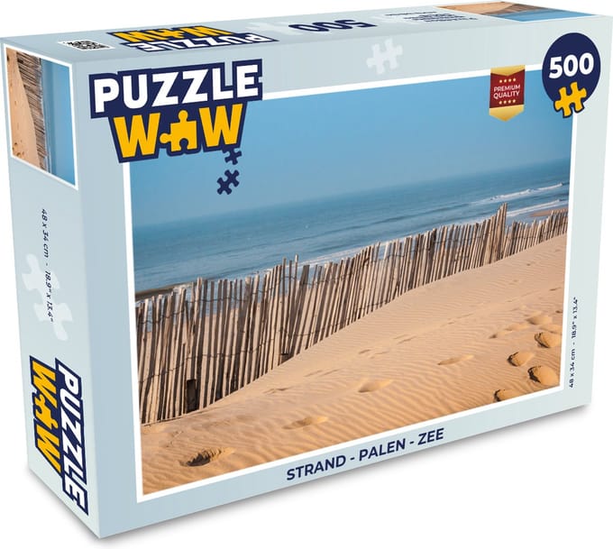 Puzzel Strand - Palen - Zee - Legpuzzel - Puzzel 500 stukjes