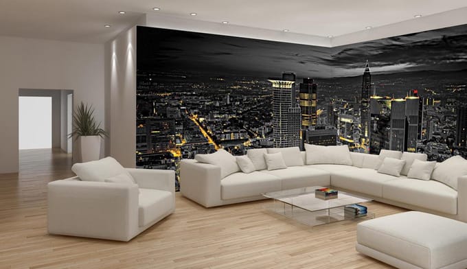Fotobehang Vlies Stand | Zwart | GROOT 832x254cm