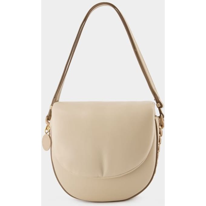 M Flap Puffy Alter Mat Tas - Stella Mccartney - Veganistisch leer - Beige