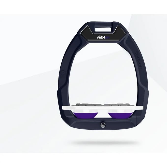 Zwart/Wit/Paarse plat grip veiligheidssieraden voor het paardrijden Flex-On Safe-On