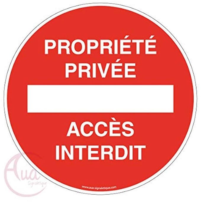 Privacy Verboden Toegang Bord – Ø 200 mm