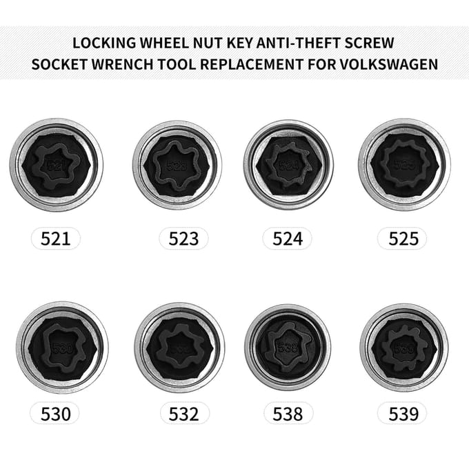 Vervanging voor Volkswagen Security Master Locking Wheel Nut Key Anti-diefstal Schroefdop