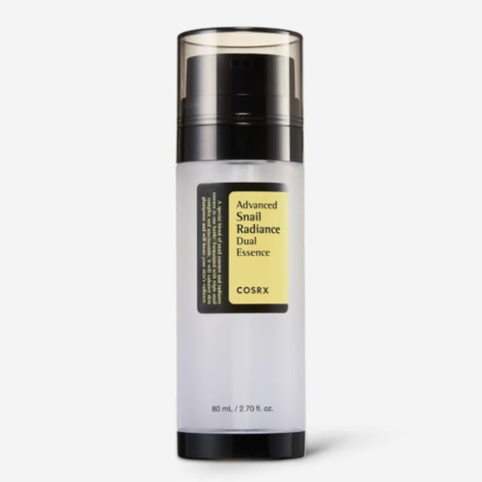 COSRX Advanced Snail Radiance Dual Essence 80ml – Essence Double Formule Éclaircissante & Réparatrice black
